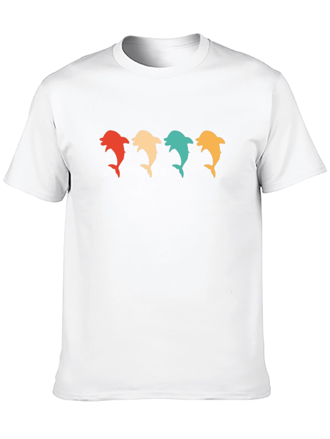 Retro Dolphin T-Shirt - Black