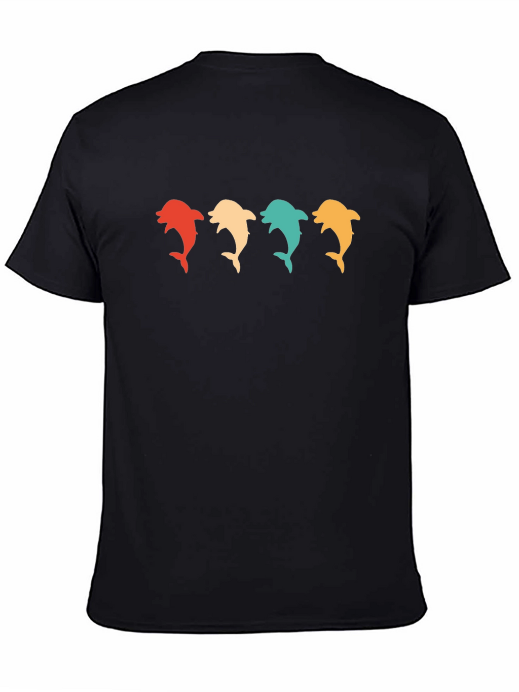 Retro Dolphin T-Shirt - Black