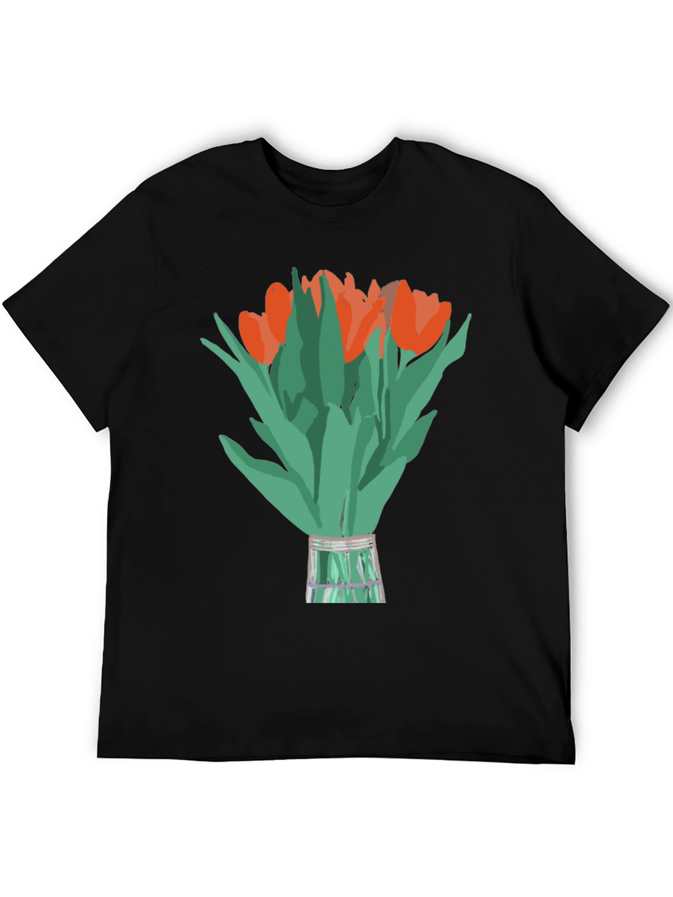 Tulip Bouquet Graphic Tee - Stylish Floral Design