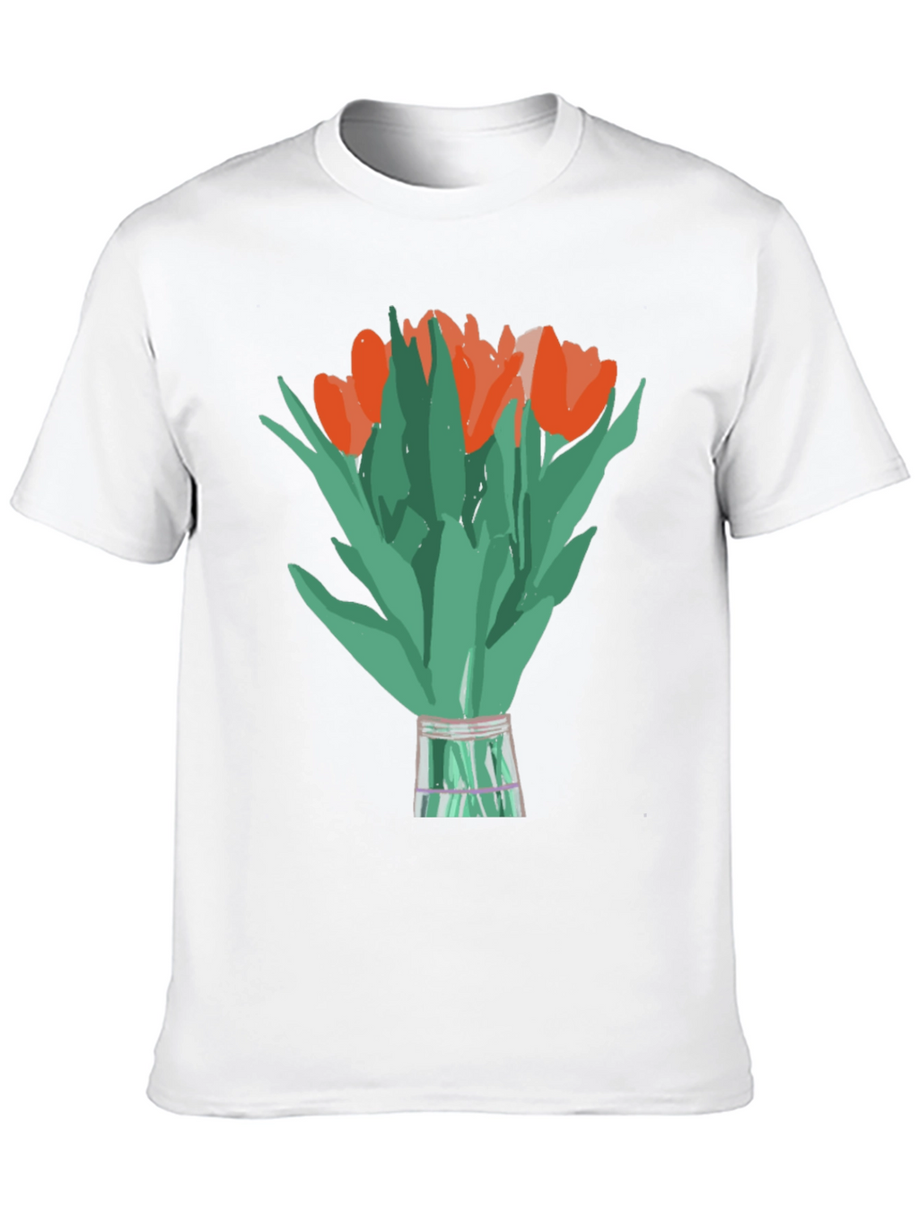 Tulip Bouquet Graphic Tee - Stylish Floral Design