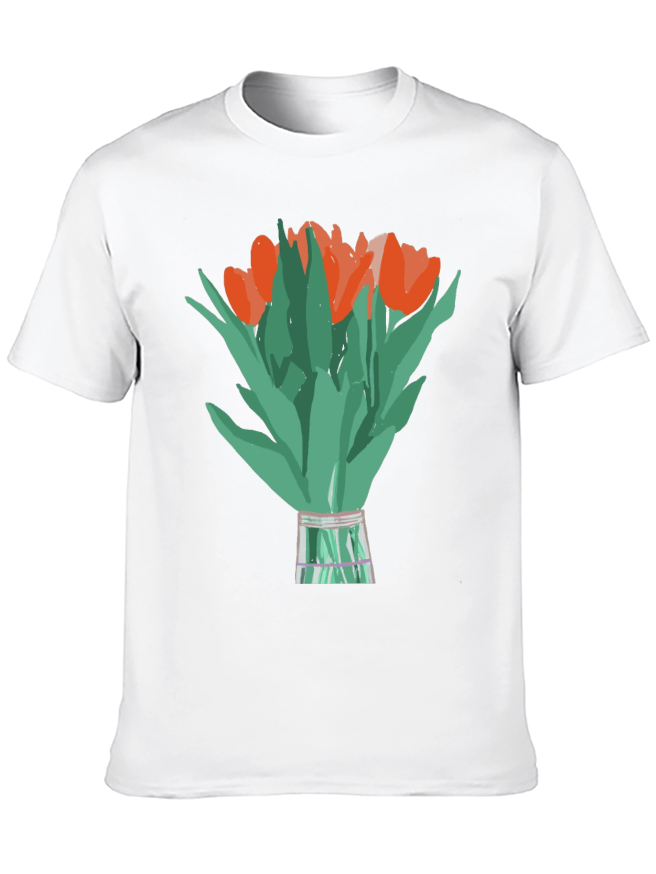 Tulip Bouquet Graphic Tee - Stylish Floral Design