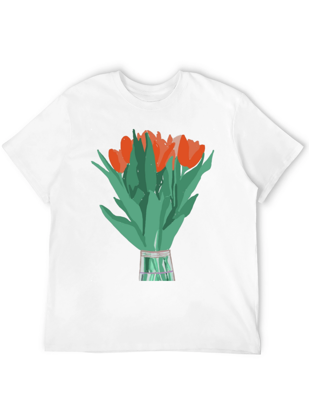 Tulip Bouquet Graphic Tee - Stylish Floral Design