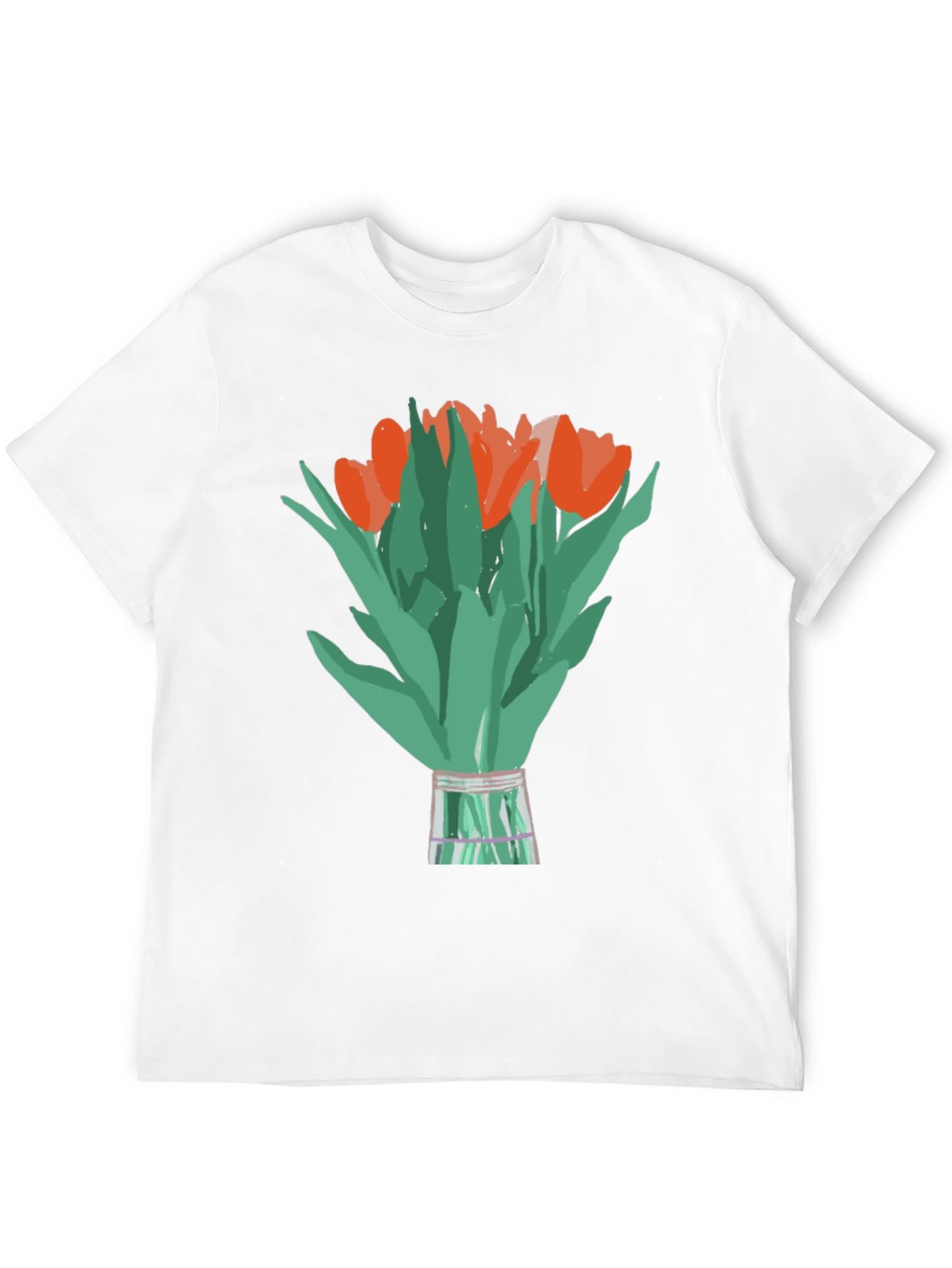 Tulip Bouquet Graphic Tee - Stylish Floral Design