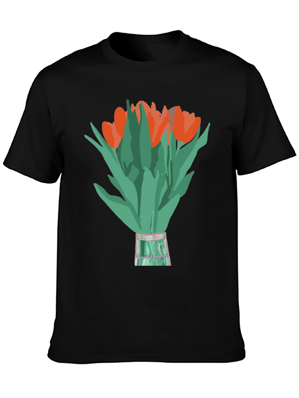 Tulip Bouquet Graphic Tee - Stylish Floral Design