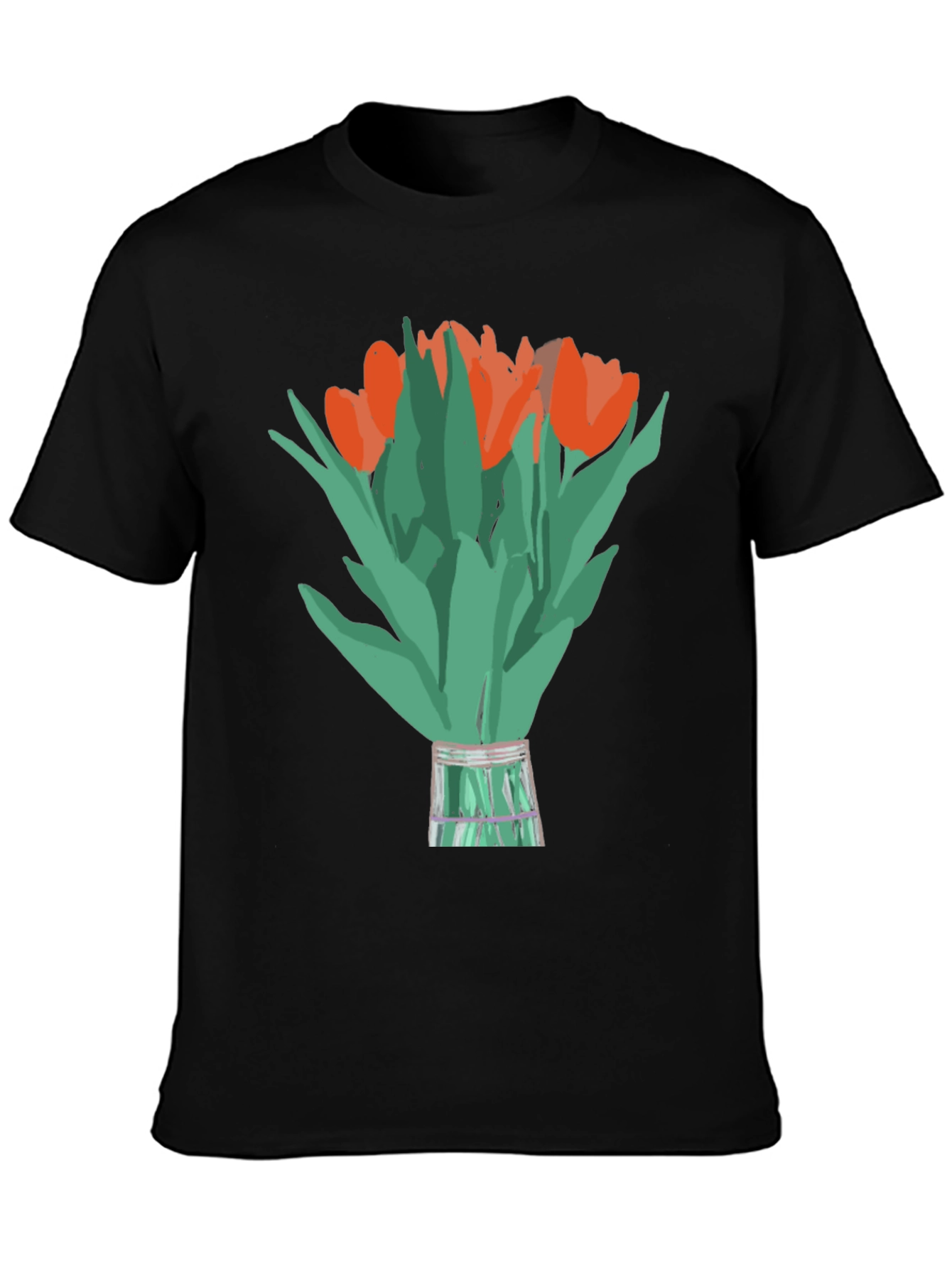 Tulip Bouquet Graphic Tee - Stylish Floral Design