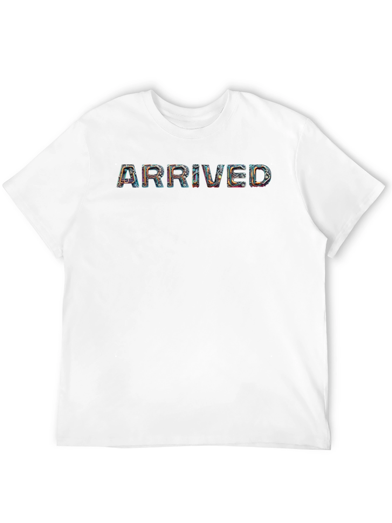 Arrived Graphic Tee - Unique Design Black T-Shirt