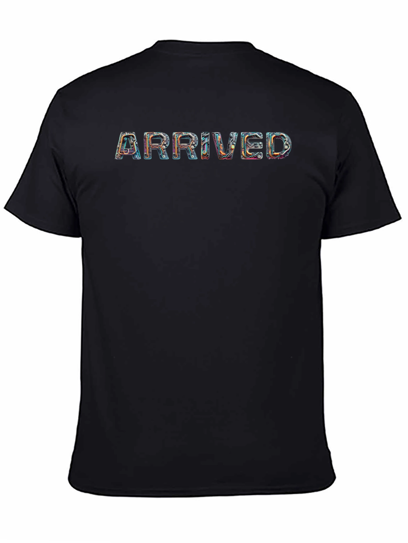 Arrived Graphic Tee - Unique Design Black T-Shirt