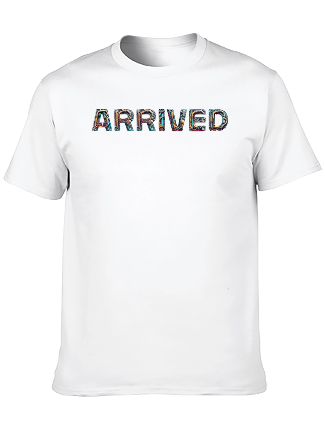 Arrived Graphic Tee - Unique Design Black T-Shirt