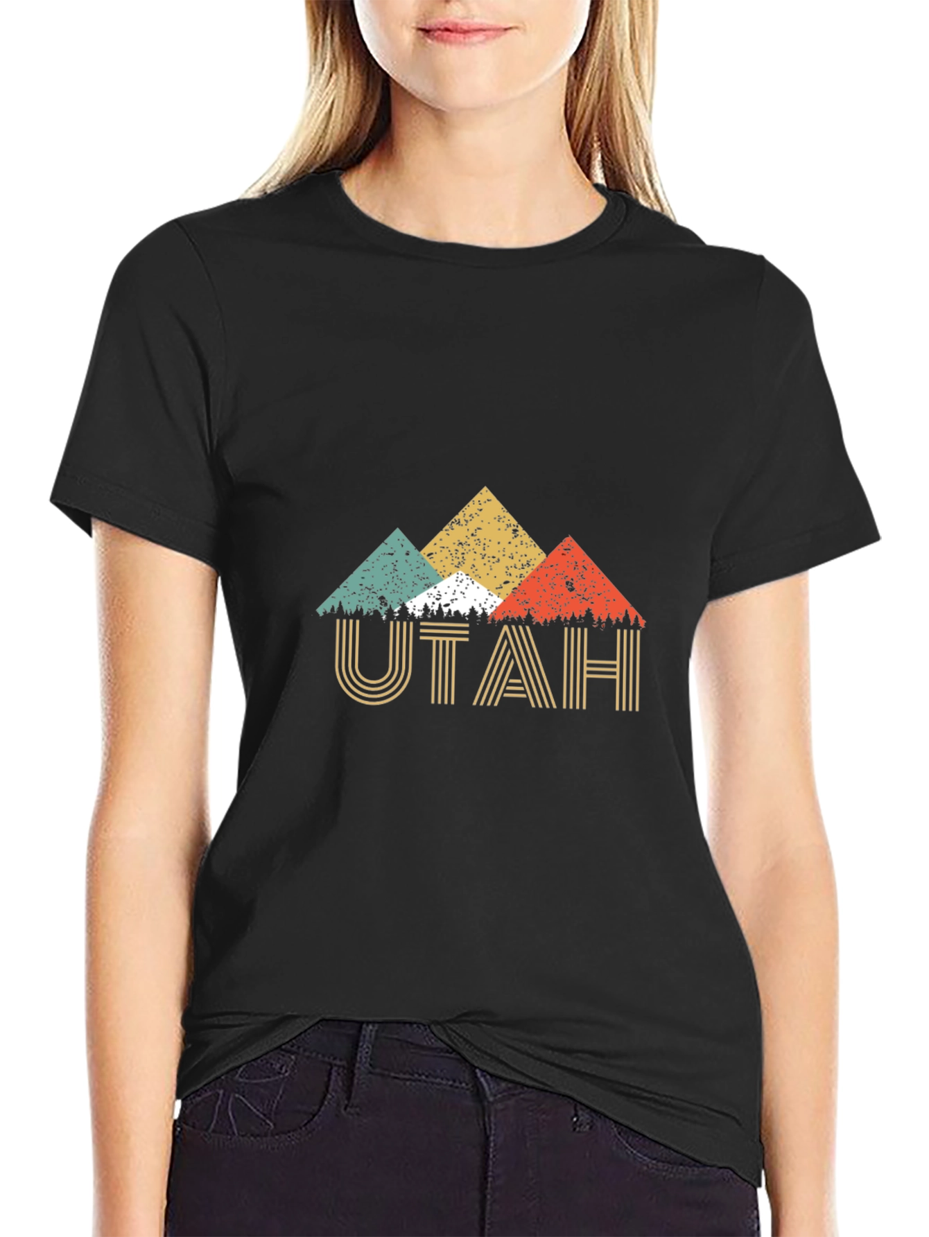 Utah Retro Graphic T-Shirt - Mens Short Sleeve Crew Neck Tee