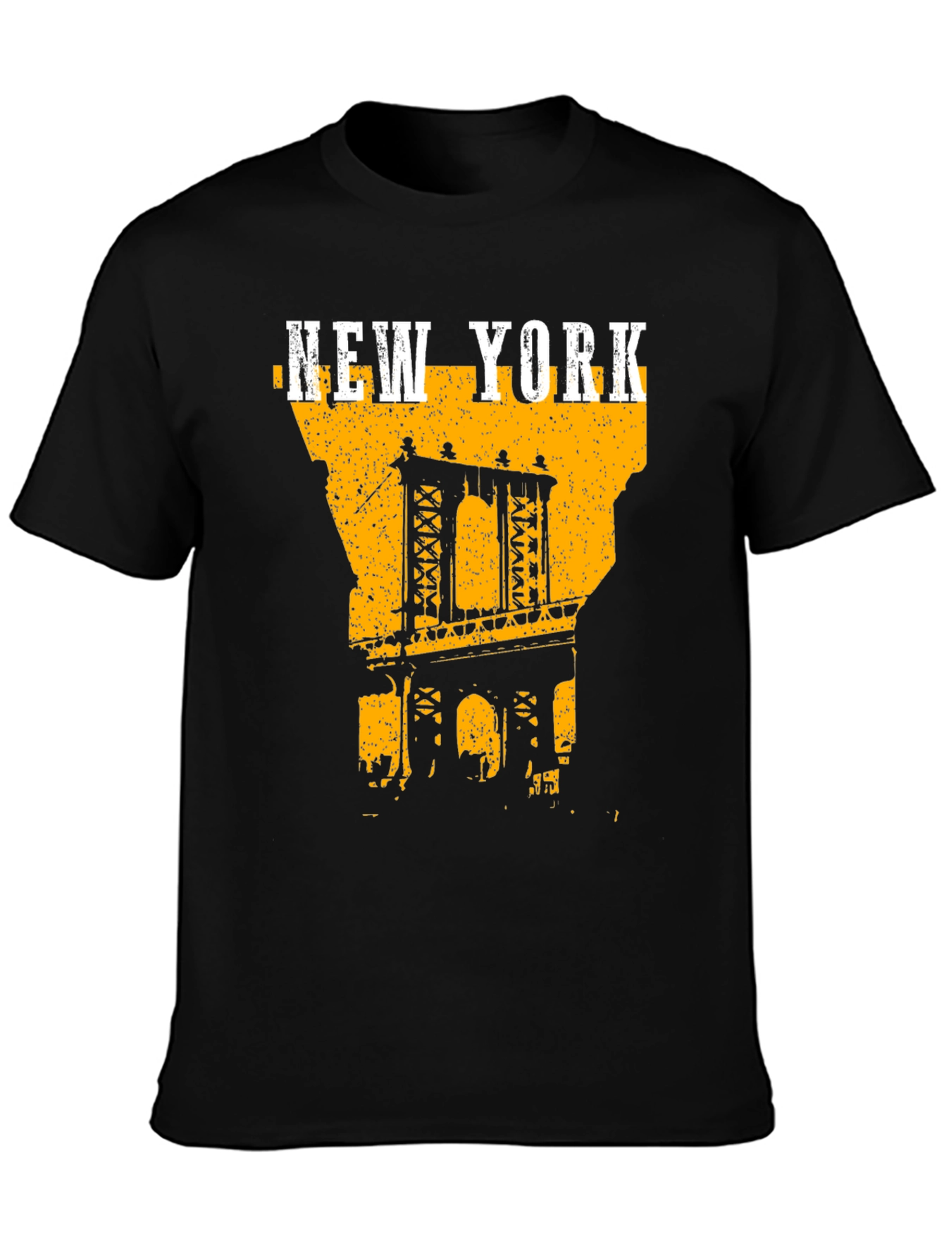 New York City Bridge Graphic Tee - Black