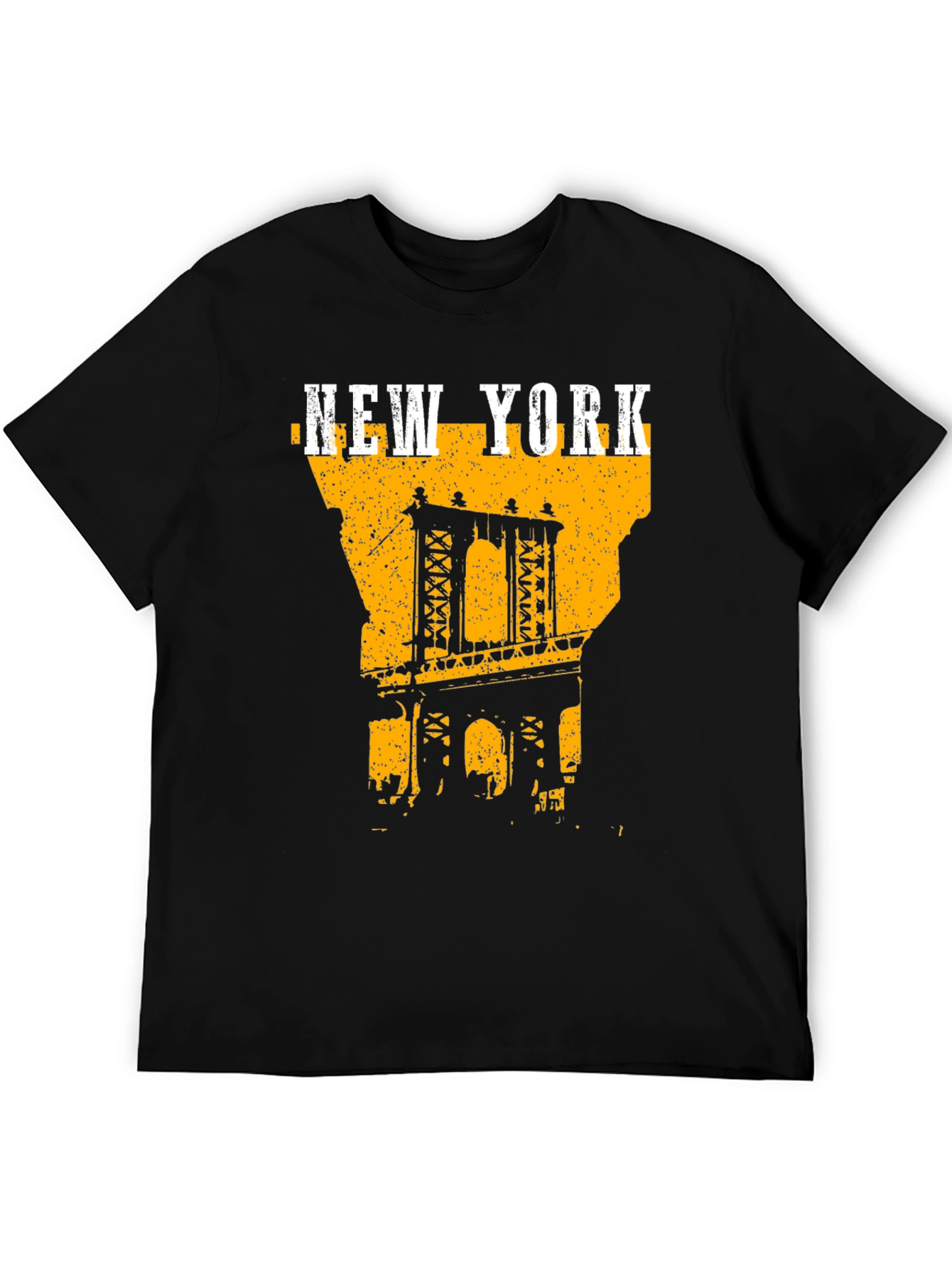 New York City Bridge Graphic Tee - Black