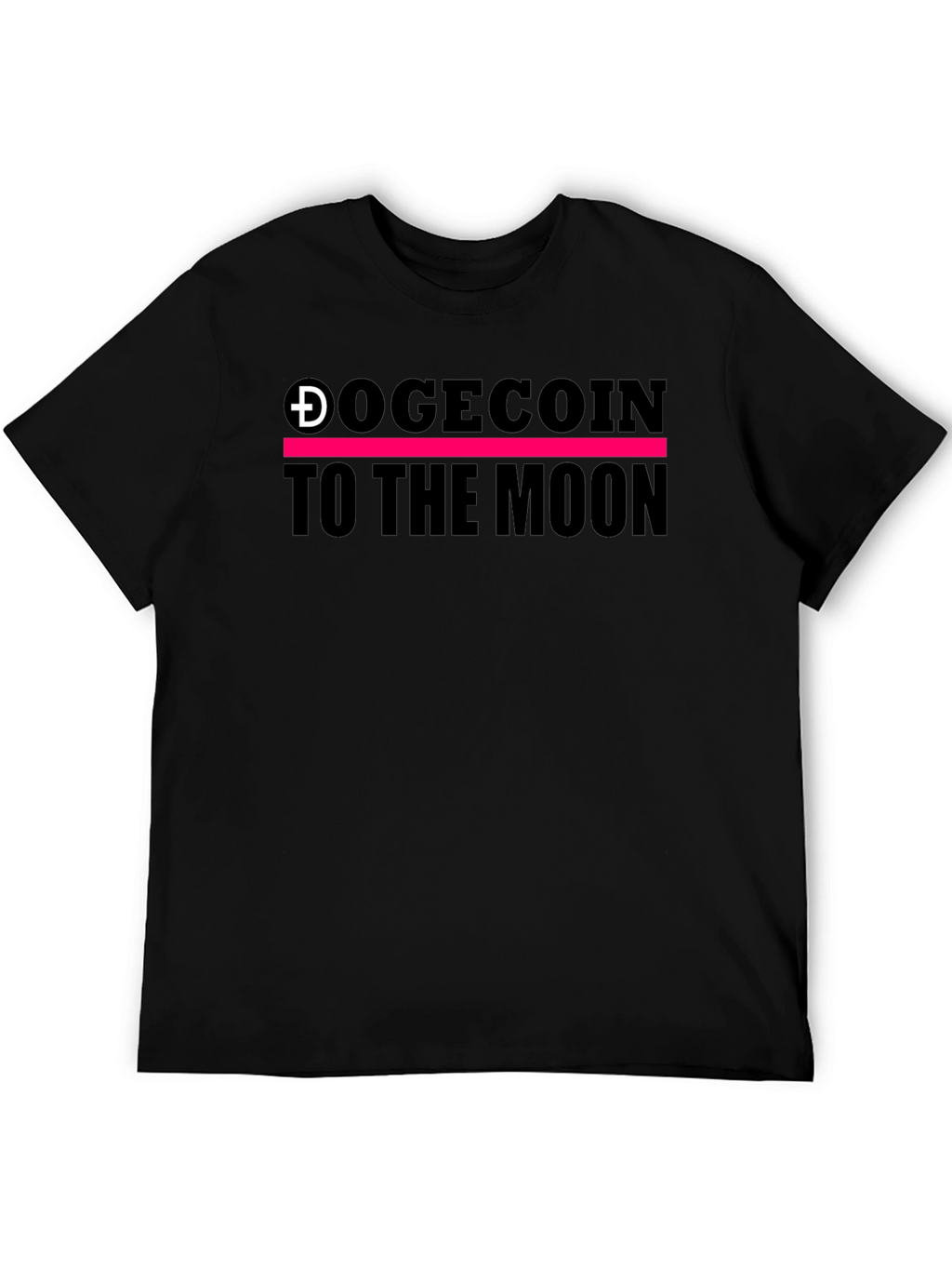 Dogecoin to the Moon Black Tee