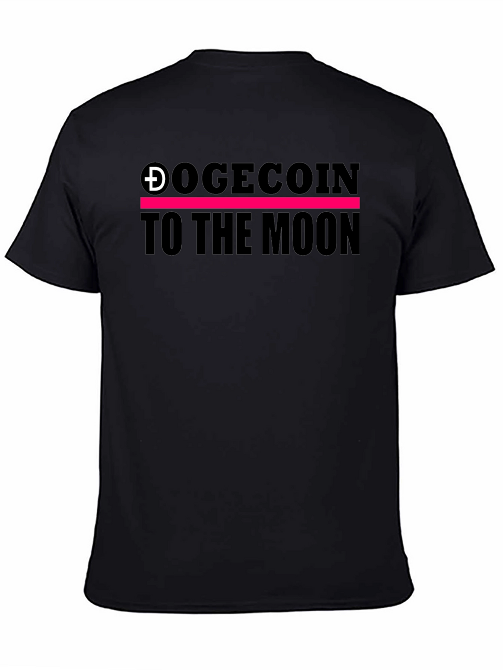 Dogecoin to the Moon Black Tee