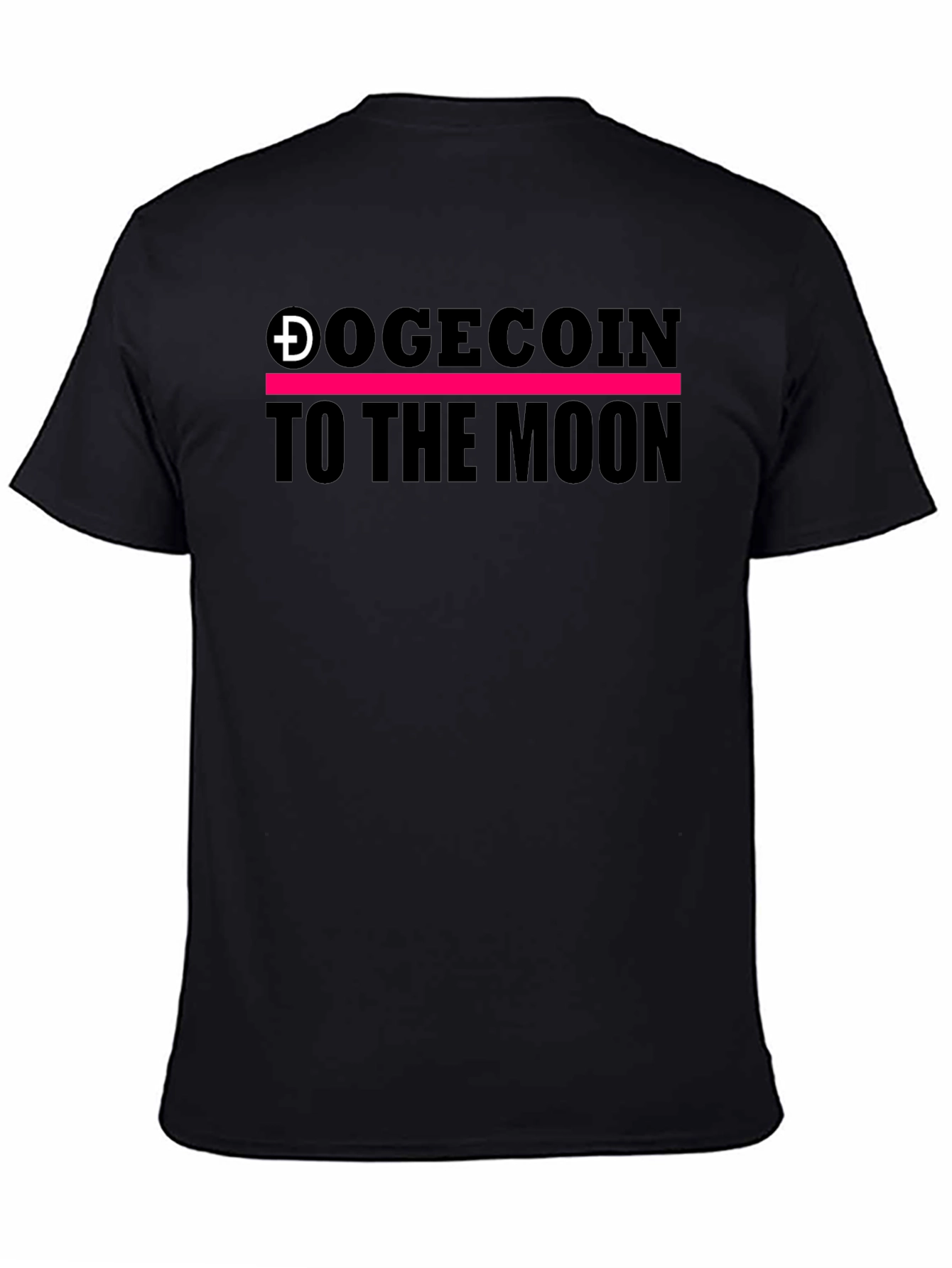 Dogecoin to the Moon Black Tee