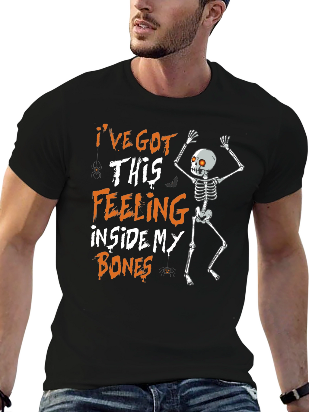 Halloween Skeleton Bones Feeling T-Shirt