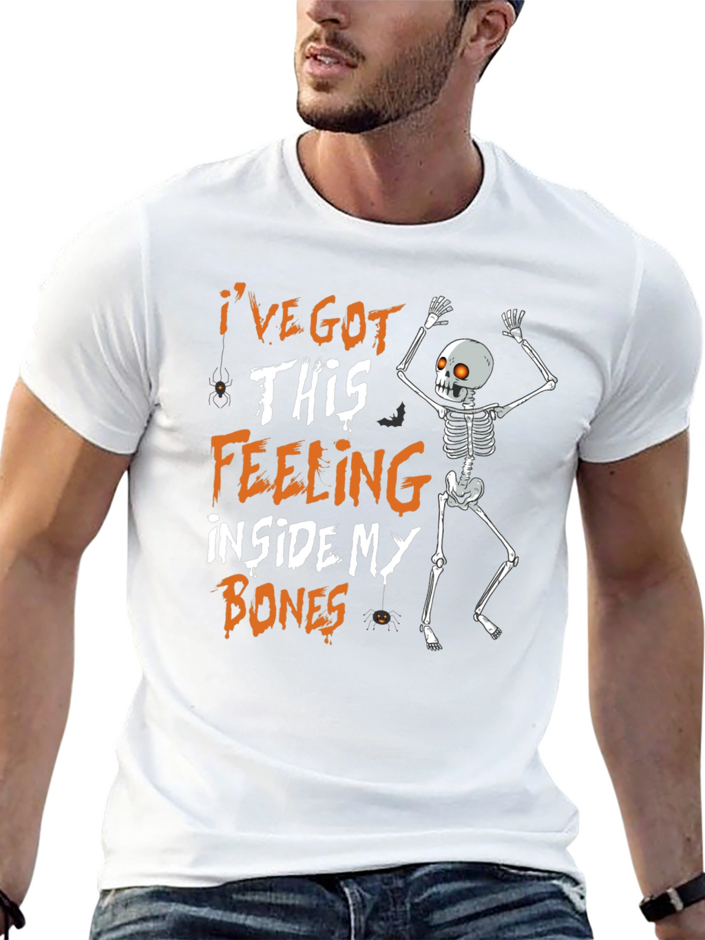 Halloween Skeleton Bones Feeling T-Shirt