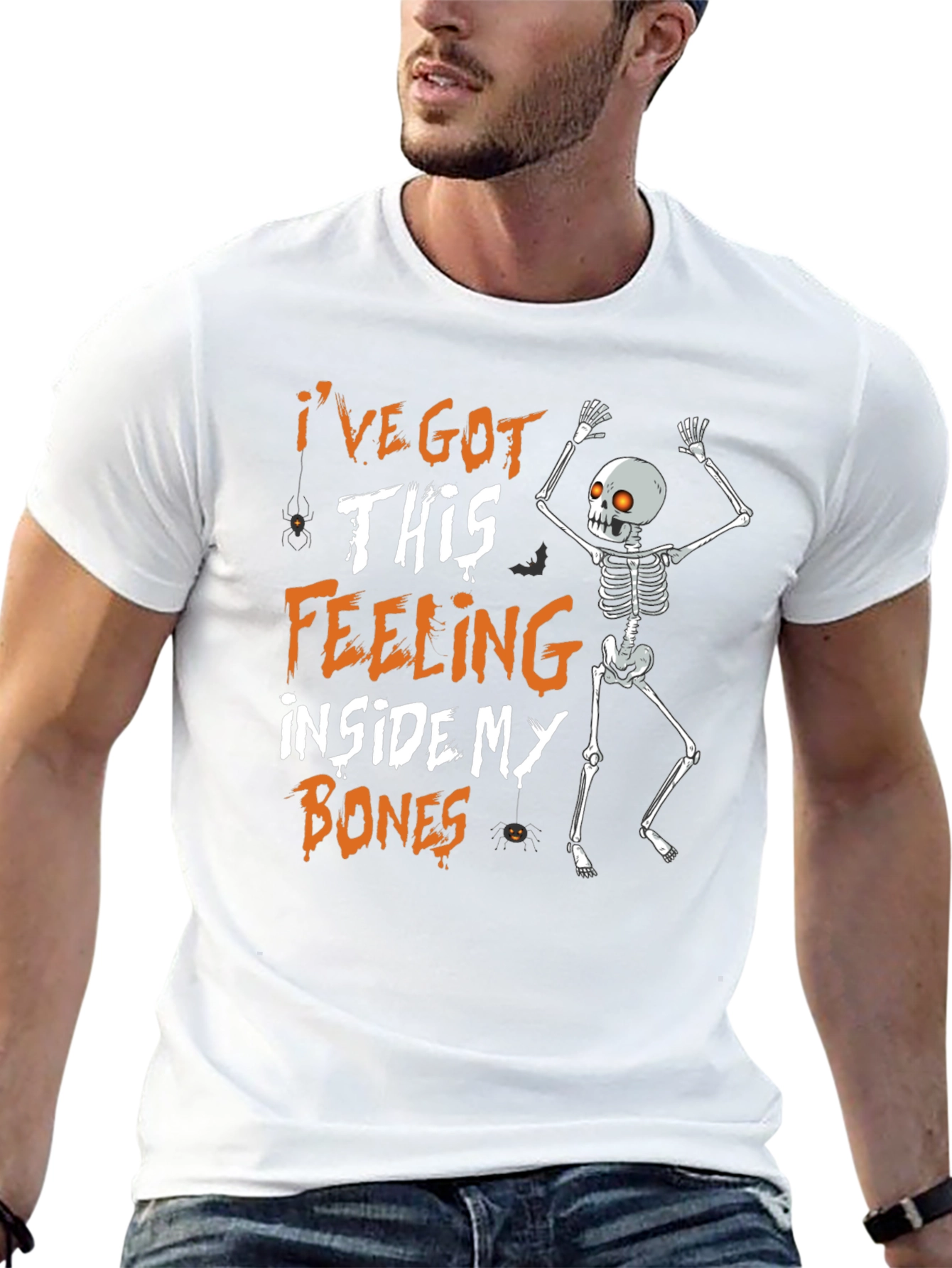 Halloween Skeleton Bones Feeling T-Shirt