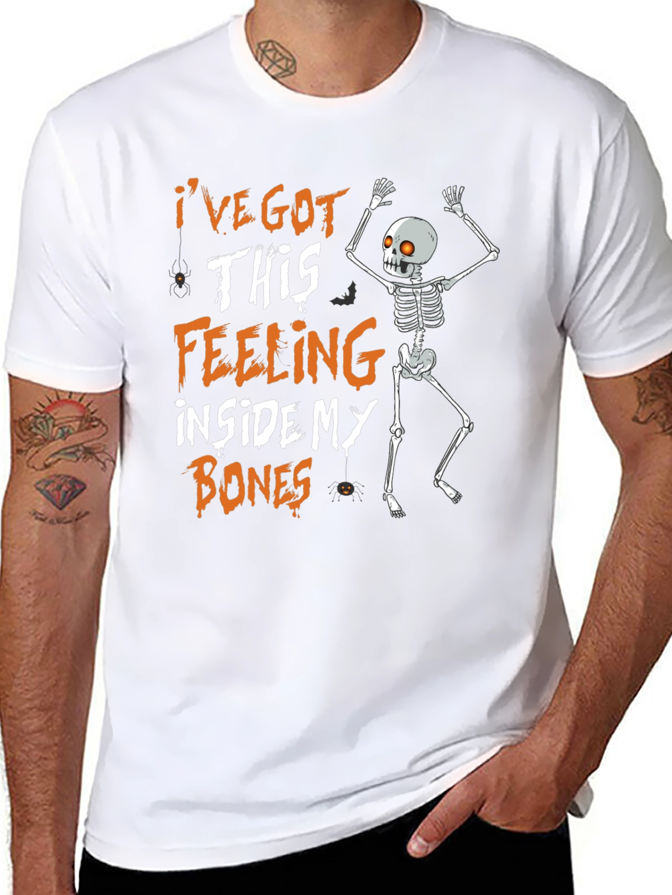 Halloween Skeleton Bones Feeling T-Shirt