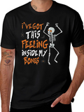 Halloween Skeleton Bones Feeling T-Shirt