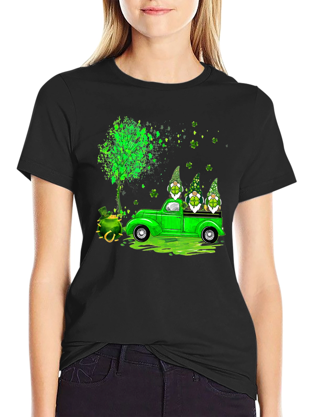 St. Patricks Day Gnomes Truck T-Shirt