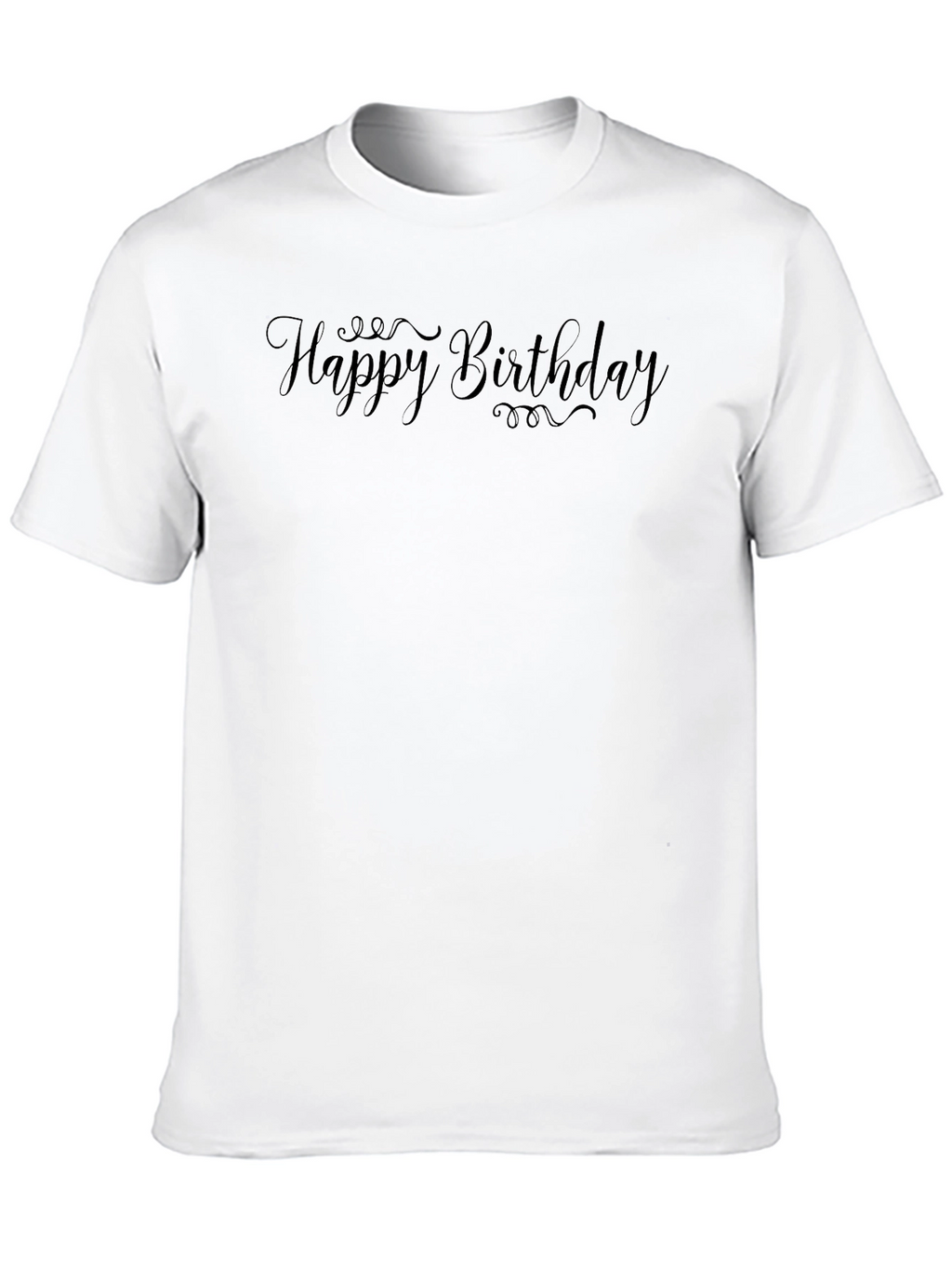 Happy Birthday Black Tee Shirt