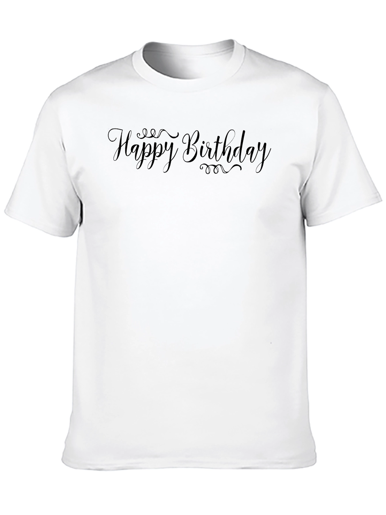 Happy Birthday Black Tee Shirt