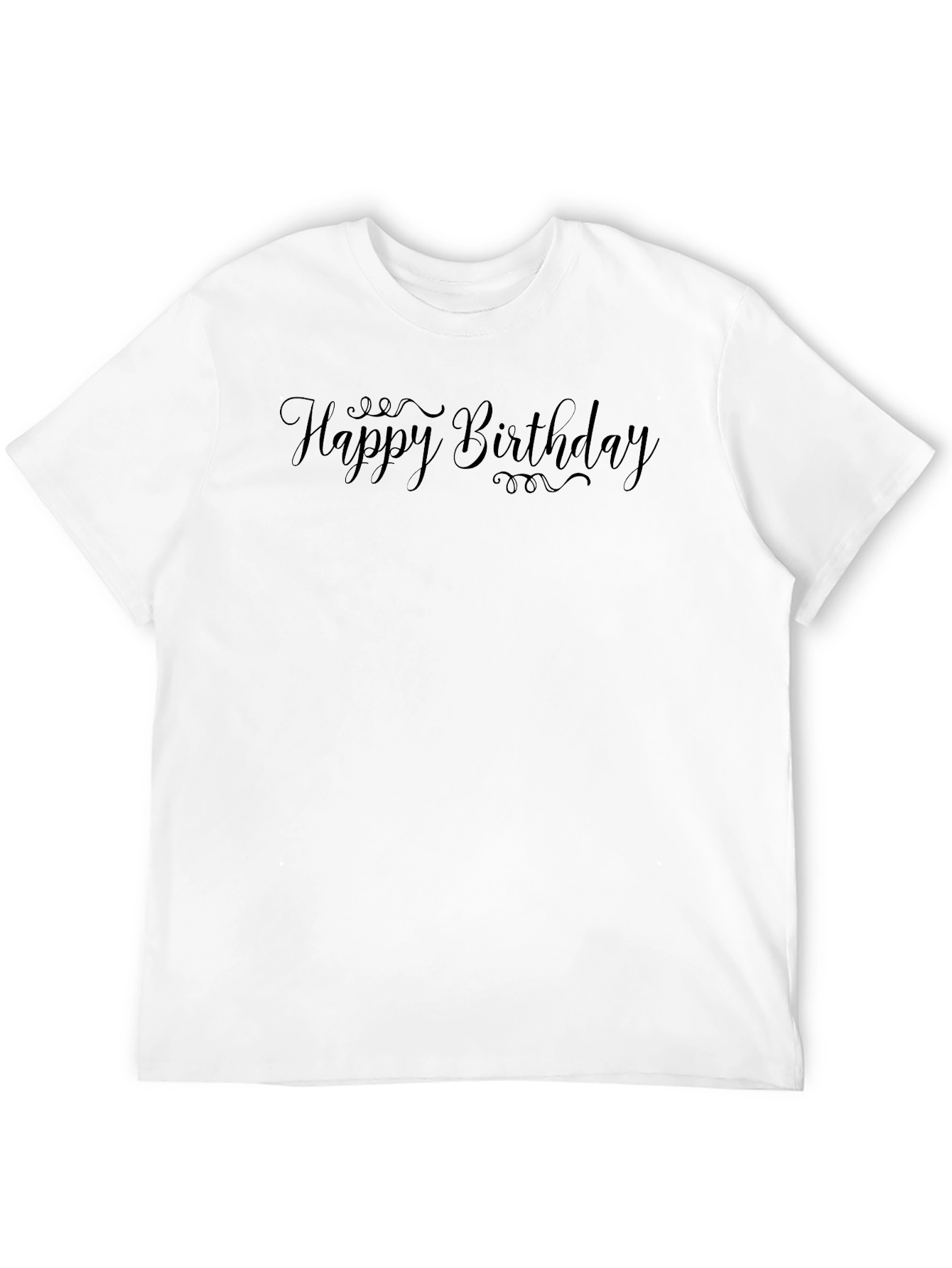 Happy Birthday Black Tee Shirt
