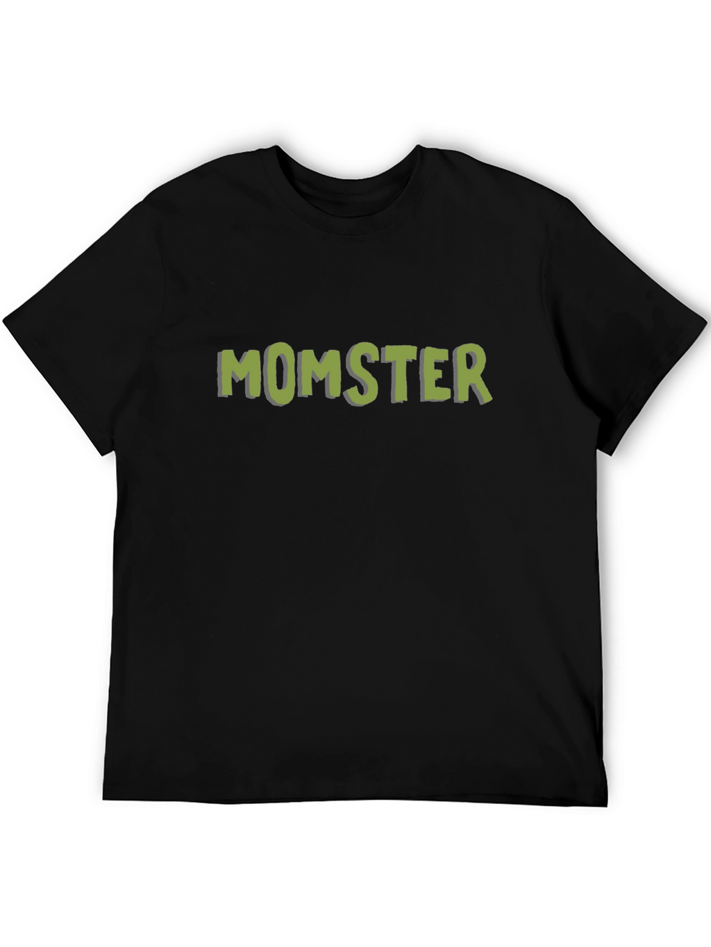 Momster Graphic Print T-Shirt - Black Casual Tee