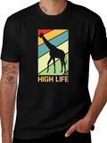 High Life Giraffe Graphic Tee - Black