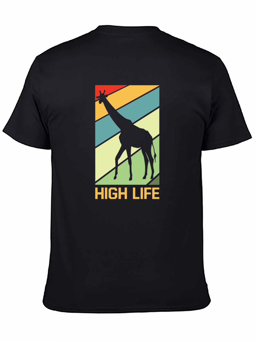 High Life Giraffe Graphic Tee - Black