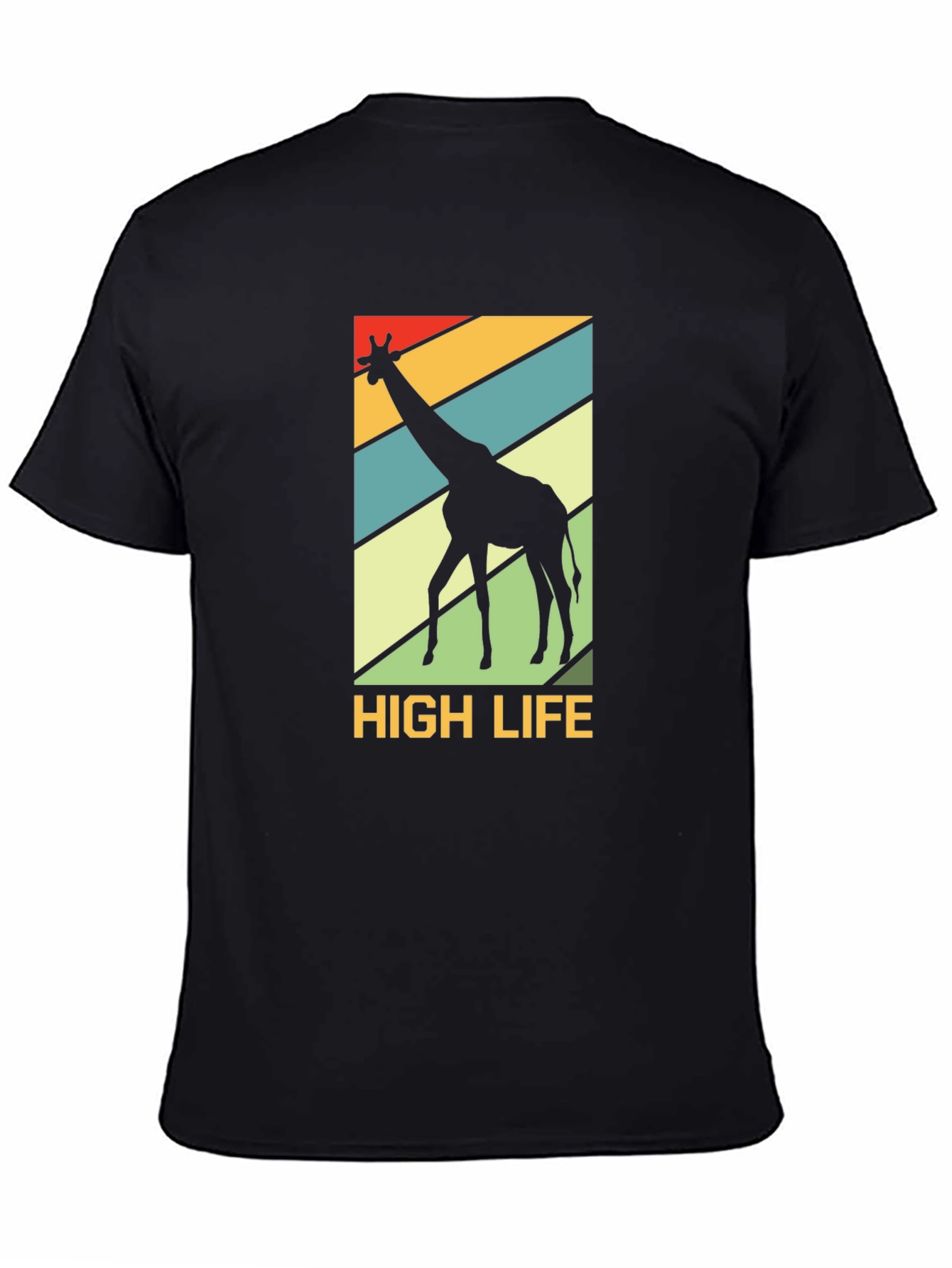 High Life Giraffe Graphic Tee - Black