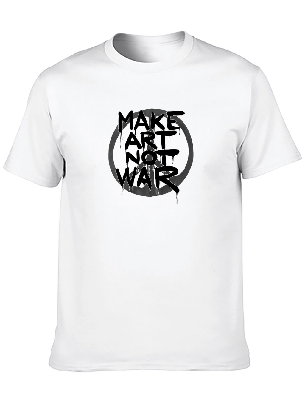 Make Art Not War Graphic T-Shirt - Black