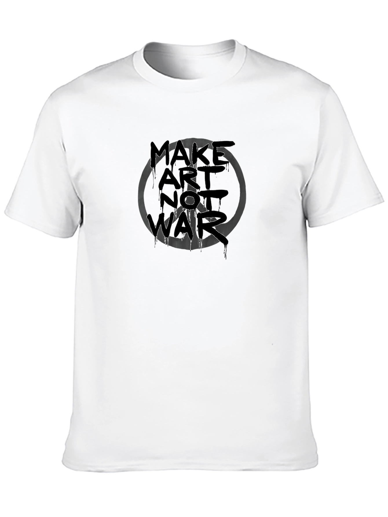 Make Art Not War Graphic T-Shirt - Black