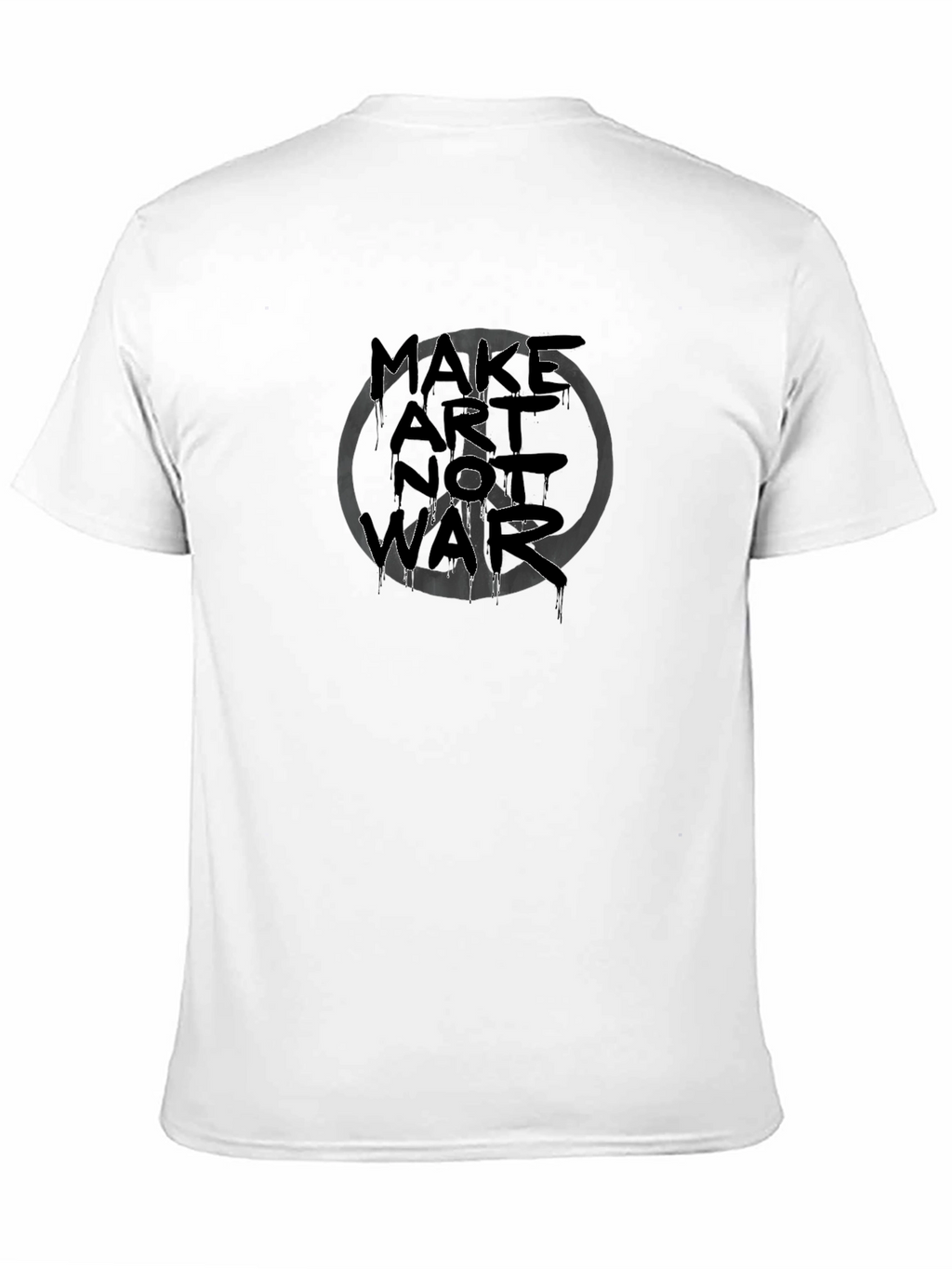 Make Art Not War Graphic T-Shirt - Black