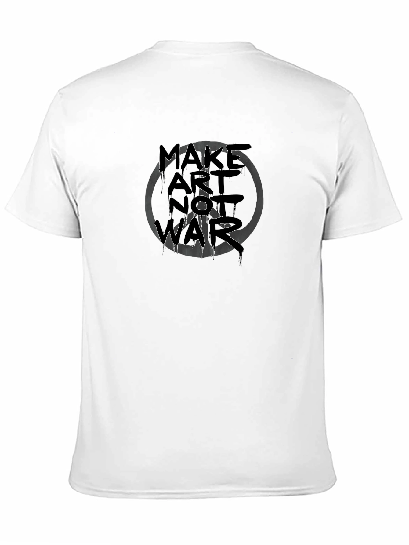 Make Art Not War Graphic T-Shirt - Black