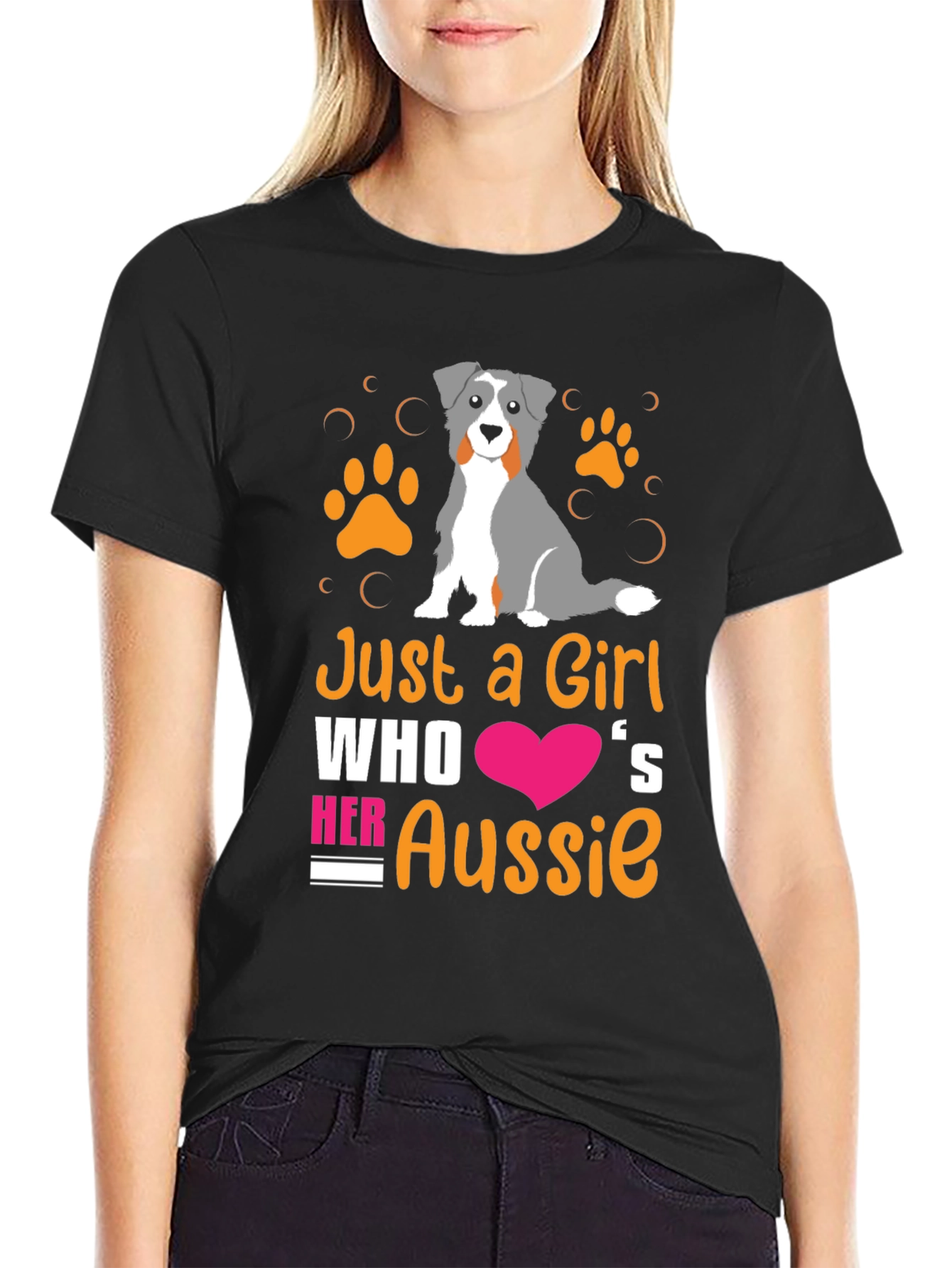 Just a Girl Who Loves Her Aussie T-Shirt