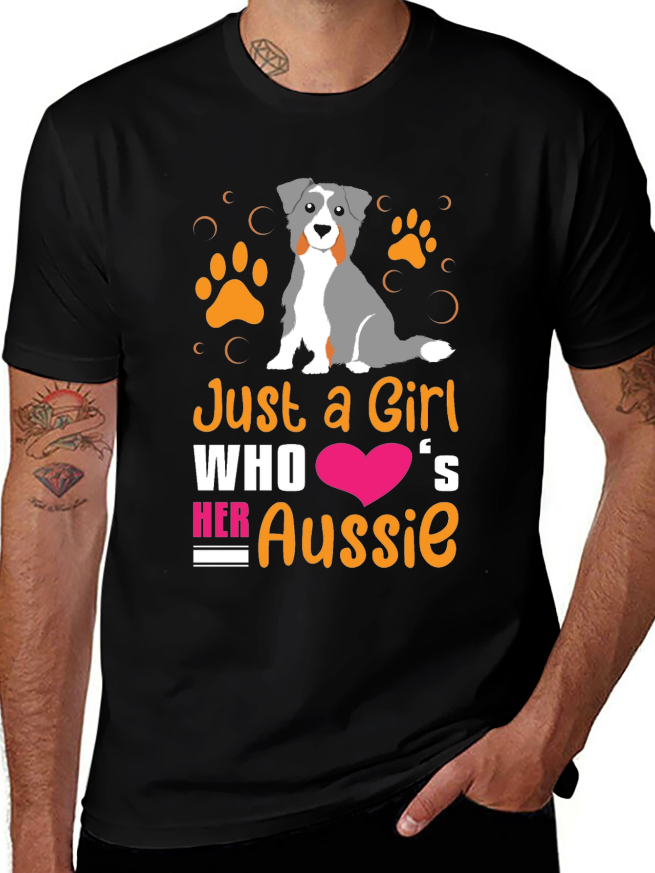 Just a Girl Who Loves Her Aussie T-Shirt