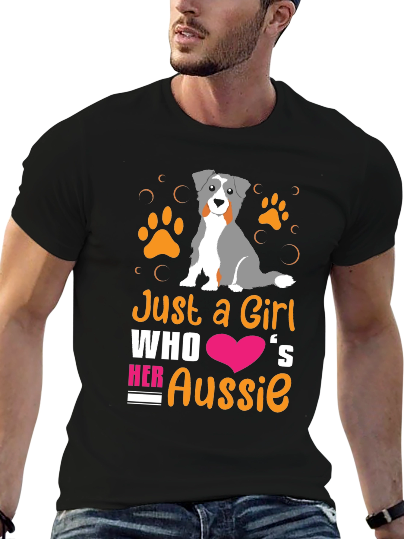 Just a Girl Who Loves Her Aussie T-Shirt