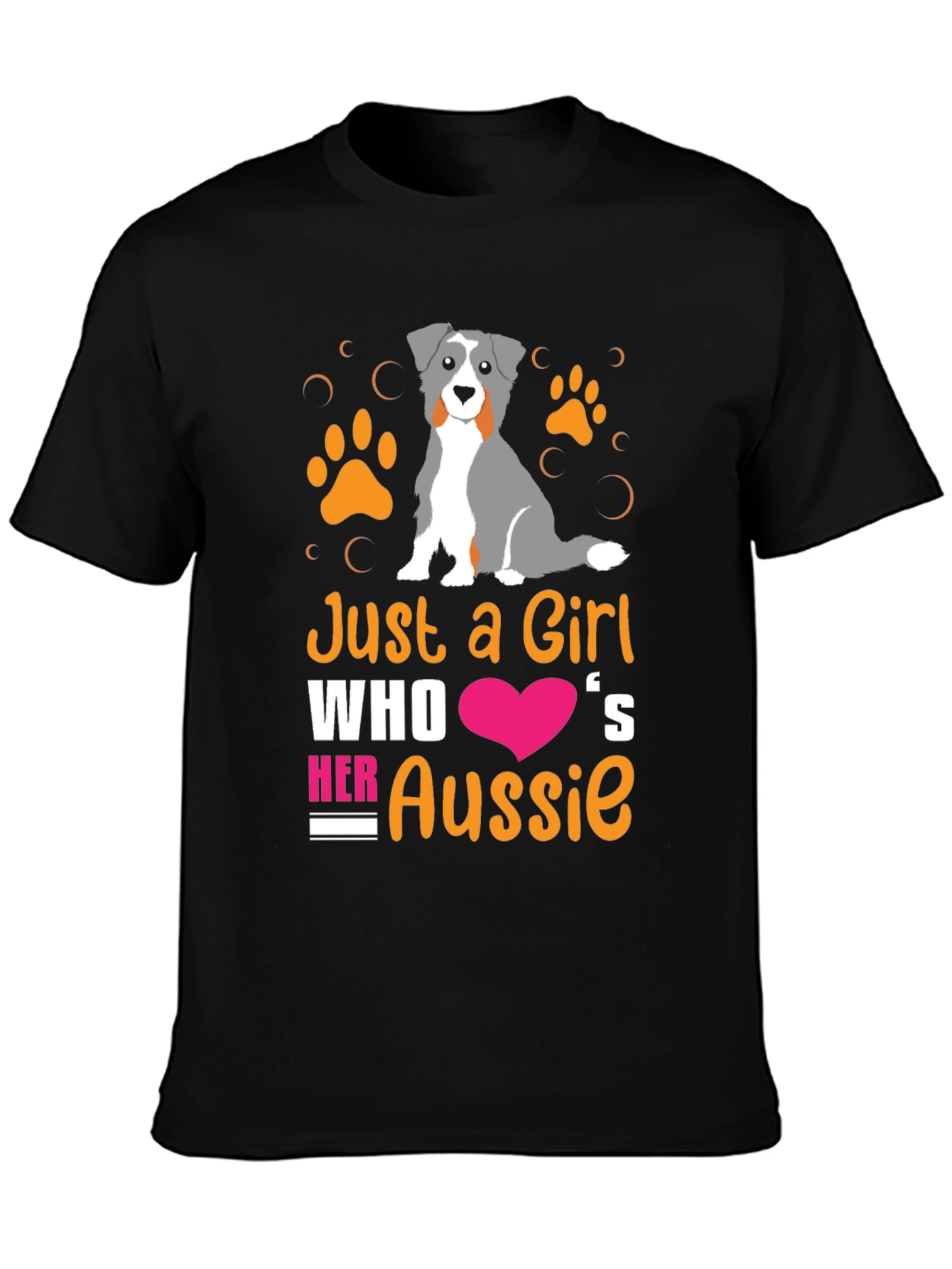 Just a Girl Who Loves Her Aussie T-Shirt