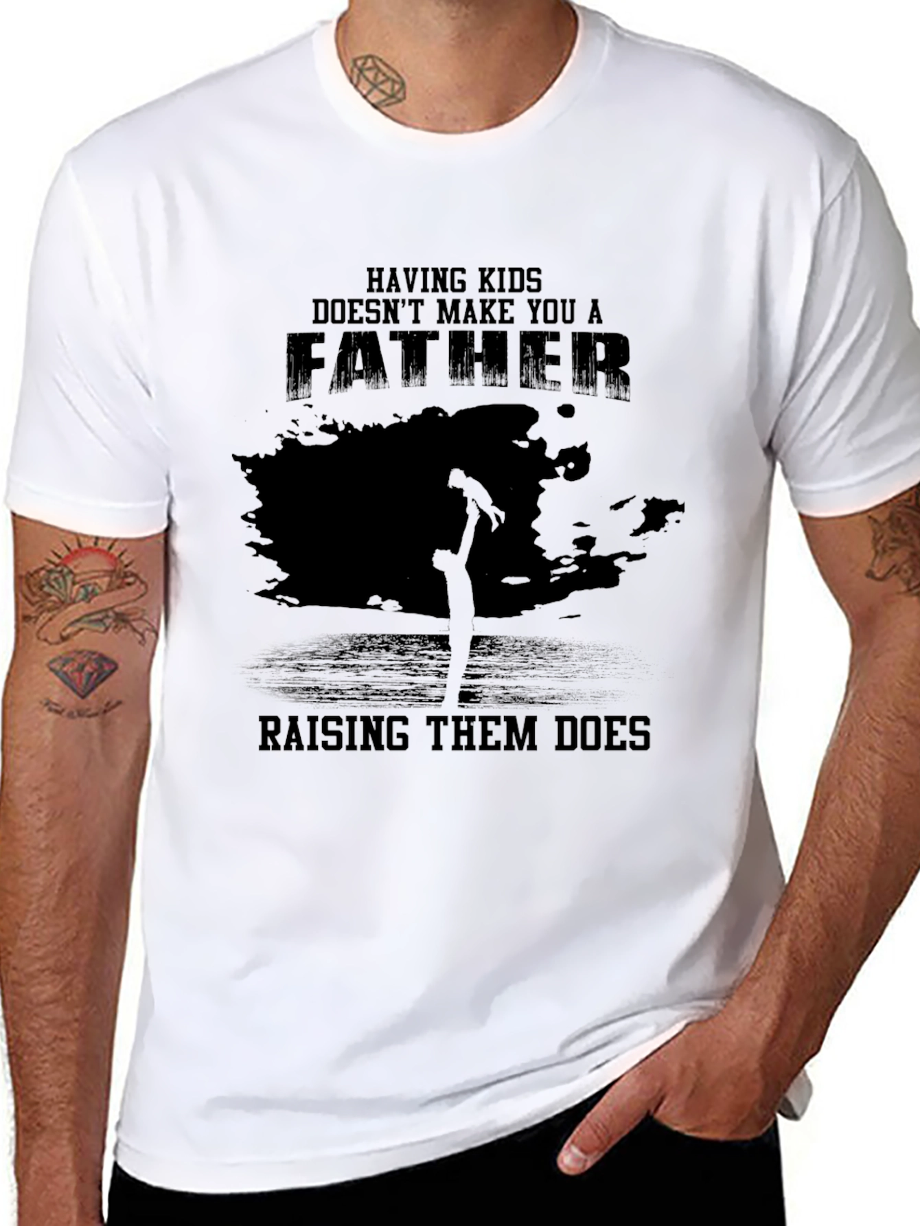 Fatherhood T-Shirt - Raising Them Does