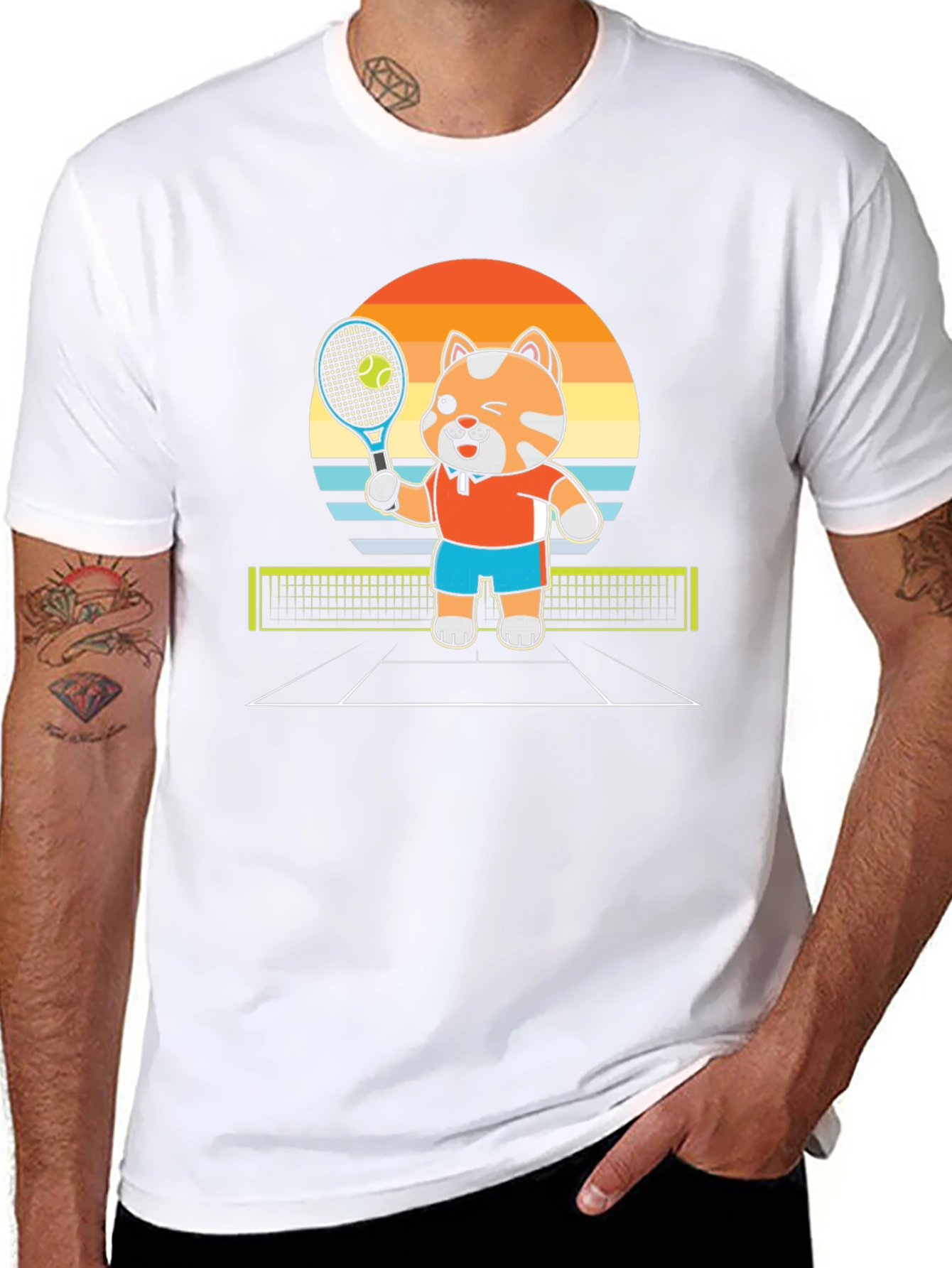 Tennis Cat T-Shirt - Serve Up Style!