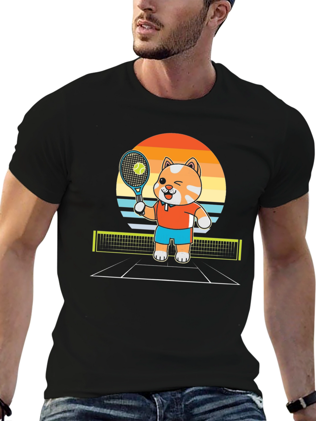 Tennis Cat T-Shirt - Serve Up Style!