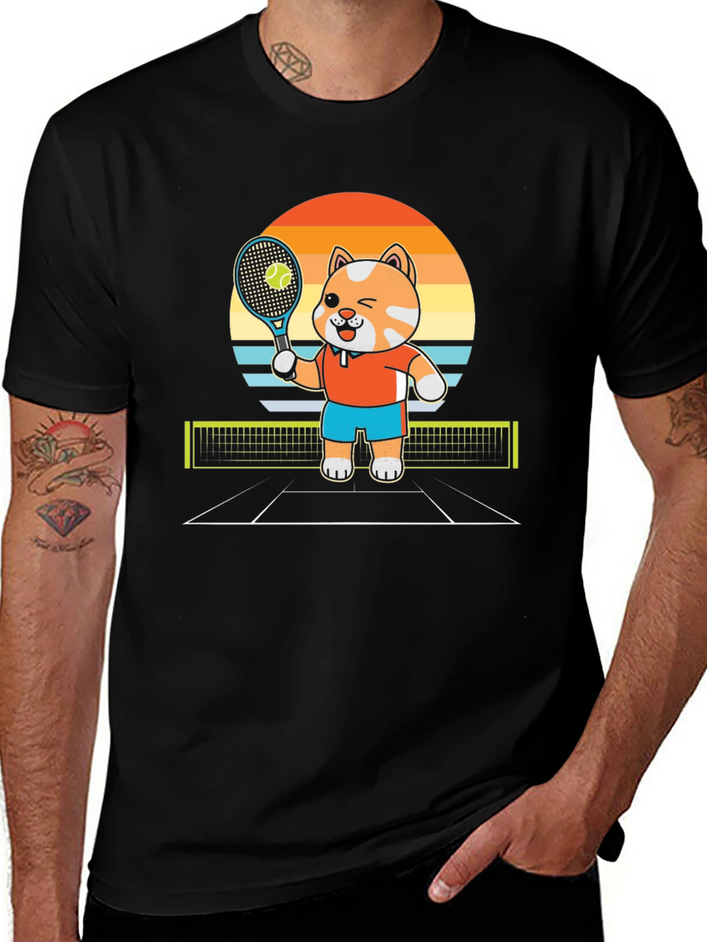 Tennis Cat T-Shirt - Serve Up Style!