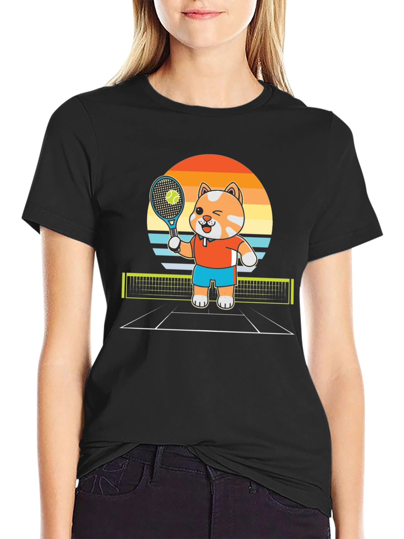 Tennis Cat T-Shirt - Serve Up Style!