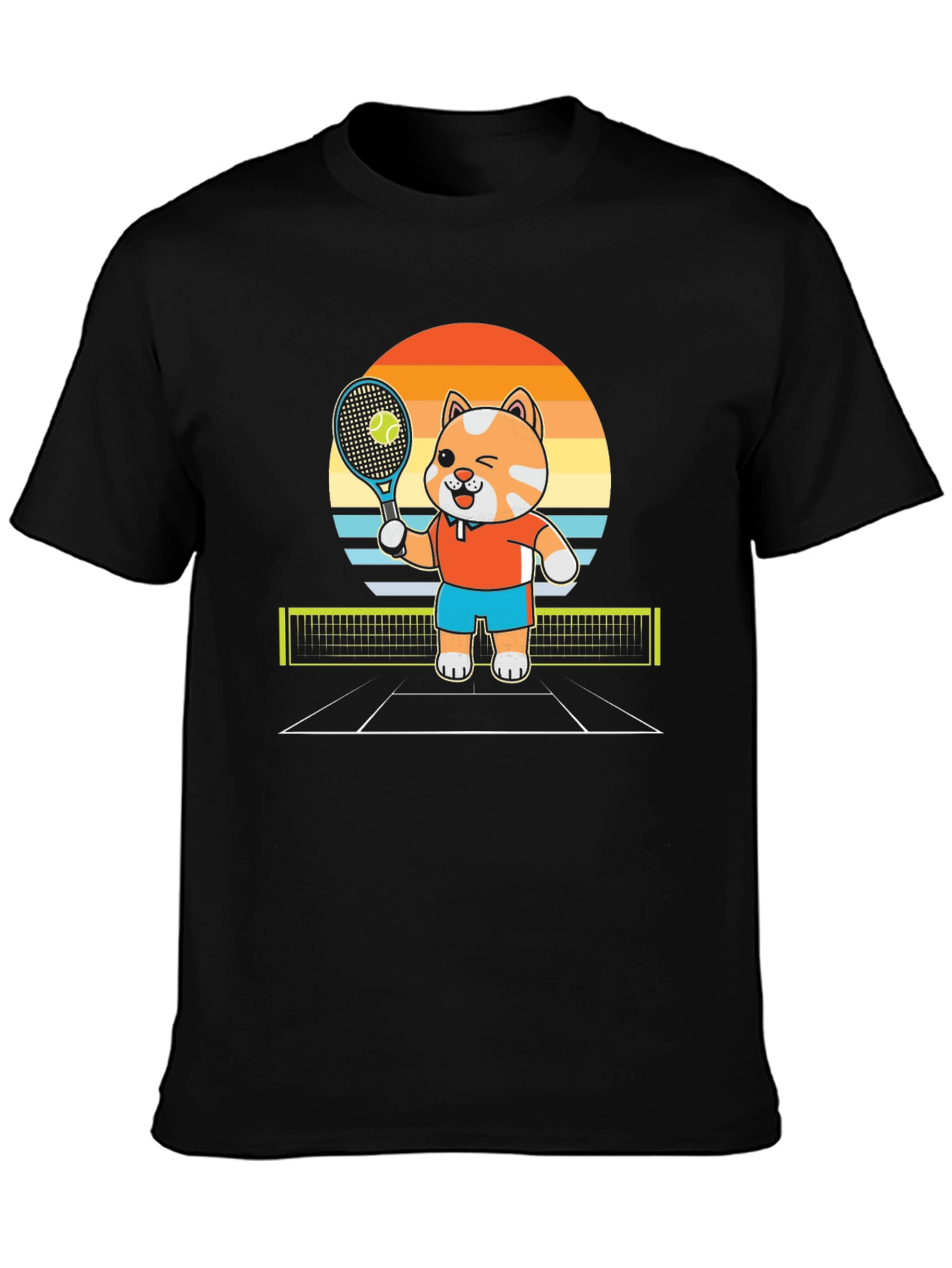 Tennis Cat T-Shirt - Serve Up Style!