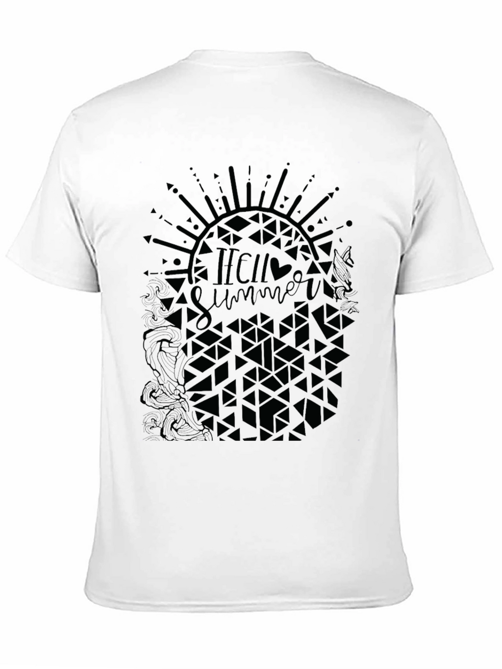 Hello Summer Graphic Tee - Black Casual Shirt