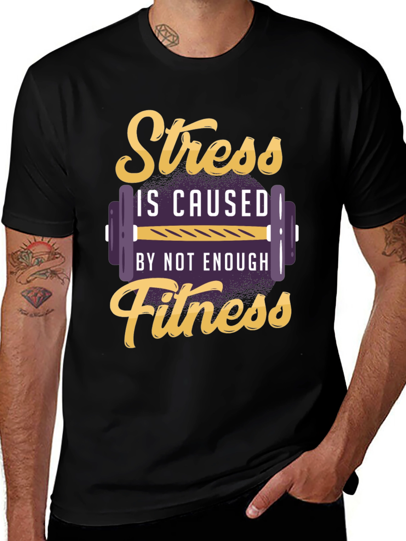 Stress Fitness T-Shirt - Gym Motivation Tee