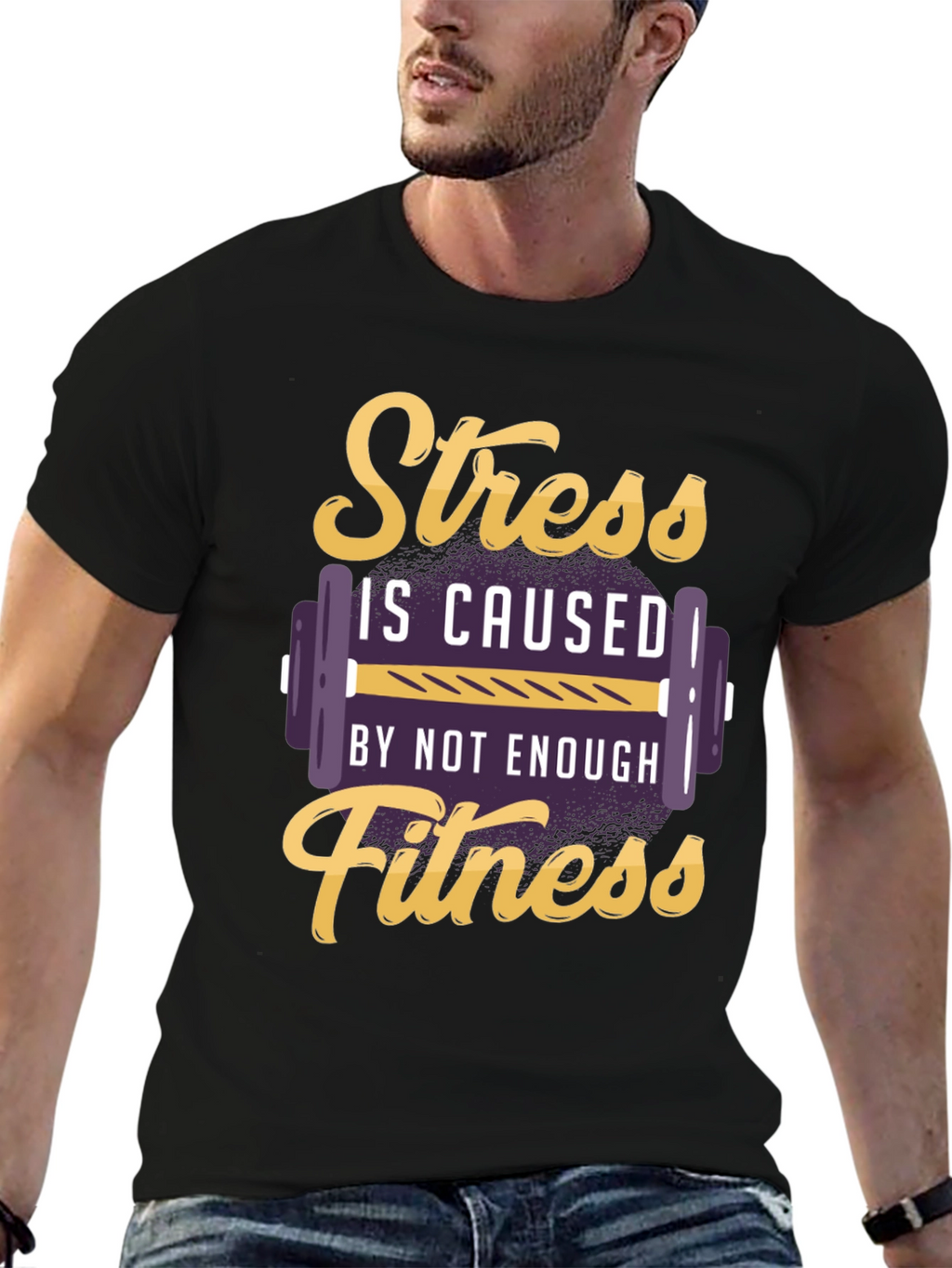 Stress Fitness T-Shirt - Gym Motivation Tee