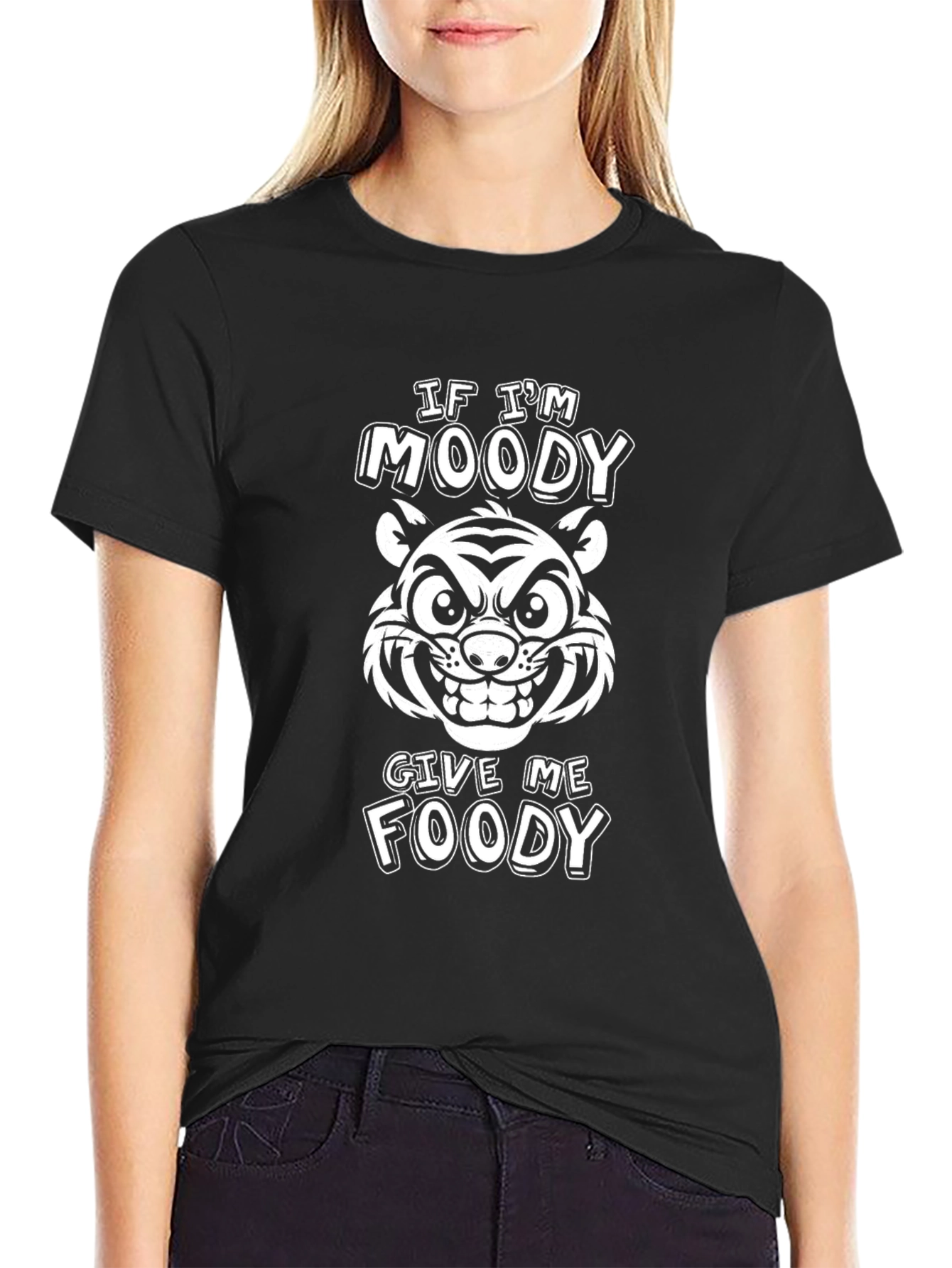 Moody Tiger Graphic Tee - Funny Foodie Shirt