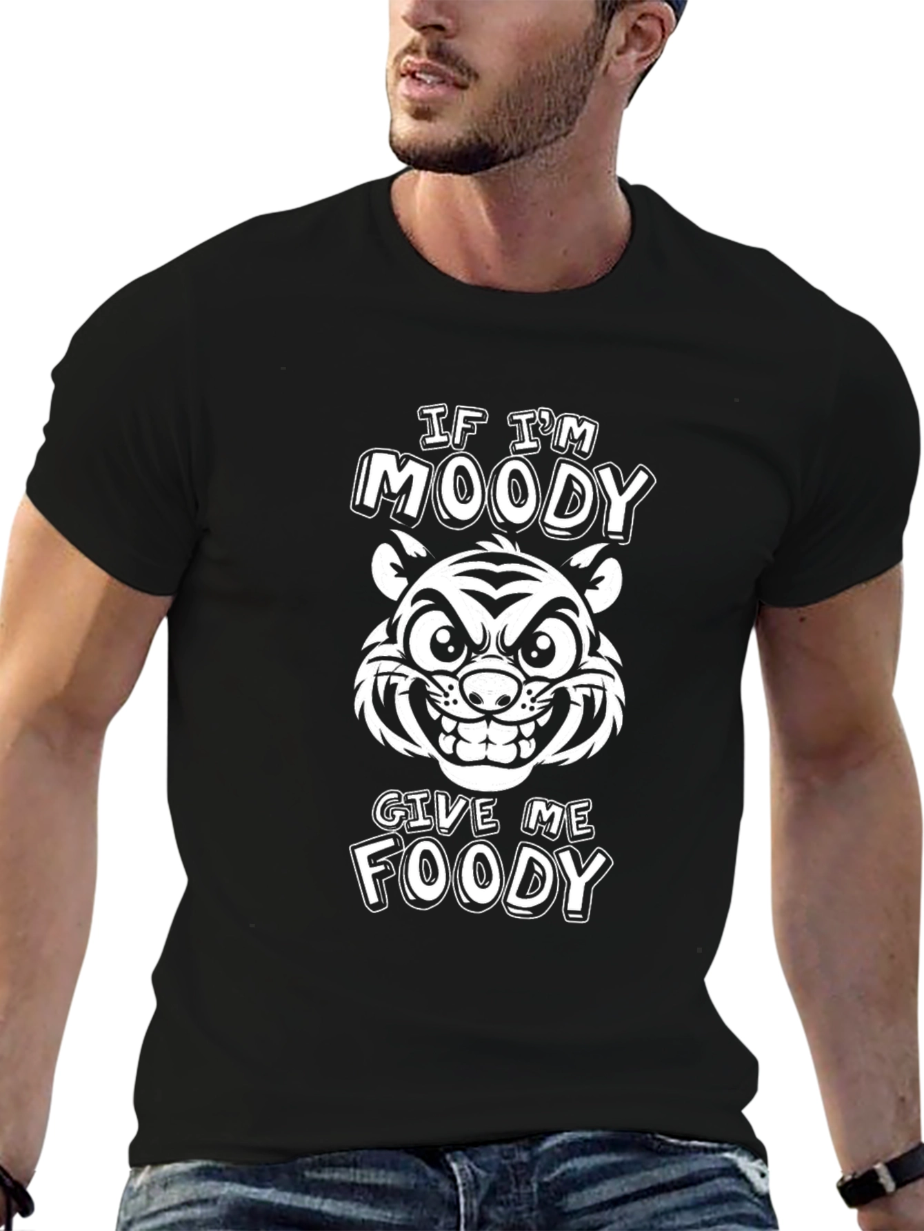 Moody Tiger Graphic Tee - Funny Foodie Shirt